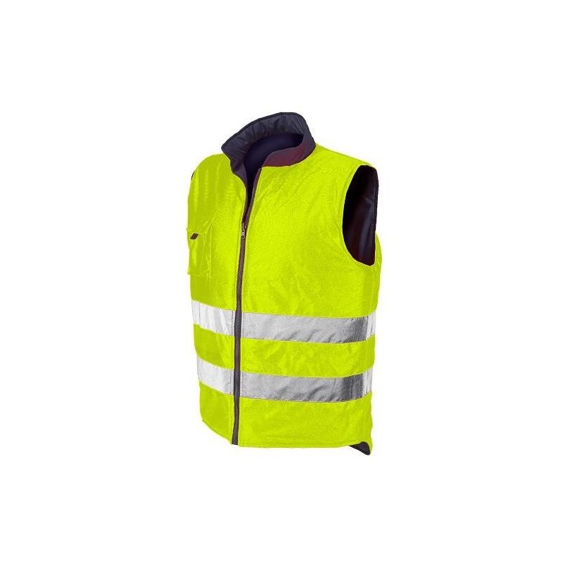 CHALECO REVERSE AZUL/AMARILLO FLUOR 4069 TALLA L