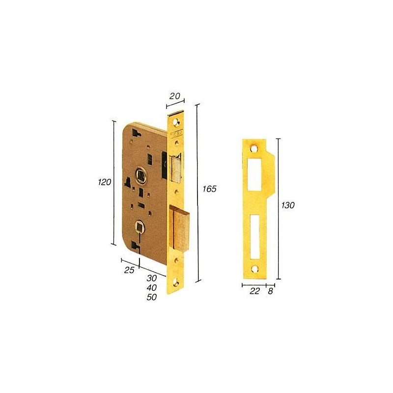 CERRADURA EMBUTIR 2004/40 HL TESA