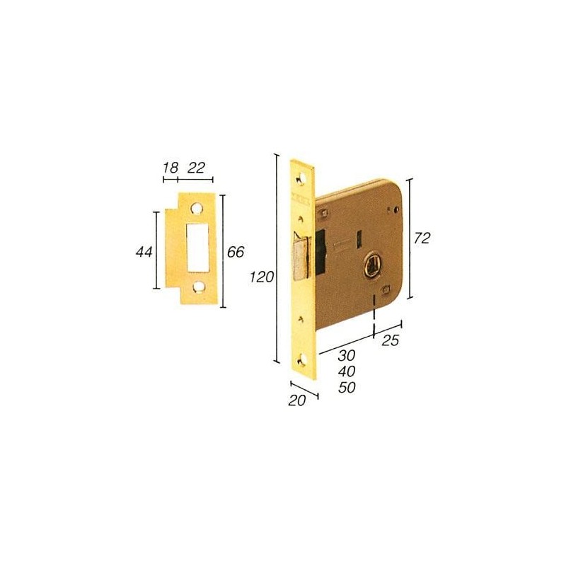 CERRADURA EMBUTIR 2005/30 HL TESA