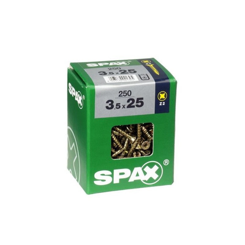 TORNILLO SPAX C/PL POZI BRICO. 3.5X25 C/250 UDS