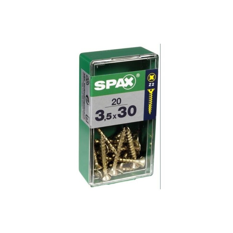 TORNILLO SPAX C/PL POZI BRICO. 3.5X30 C/20 UDS