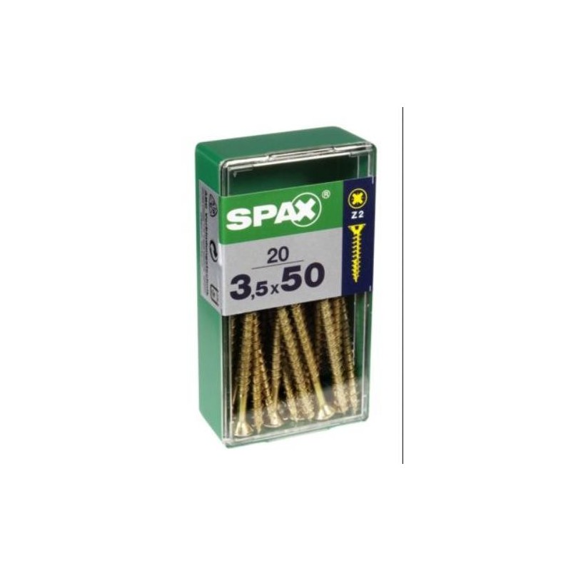 TORNILLO SPAX C/PL POZI BRICO. 3.5X50 C/20 UDS