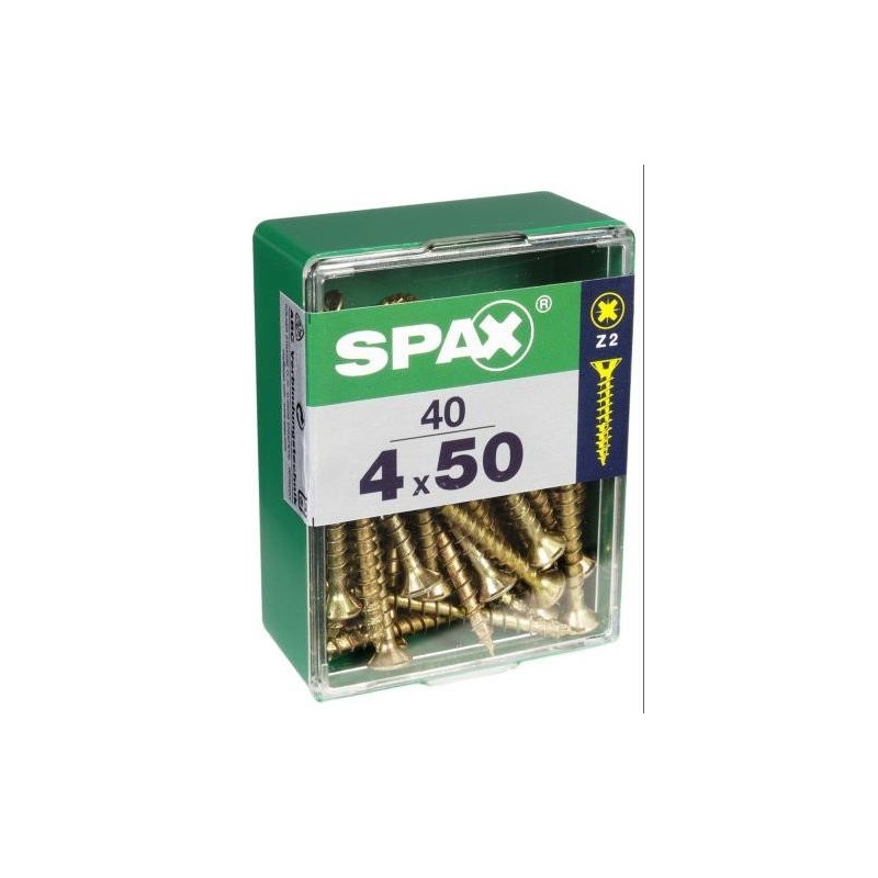 TORNILLO SPAX C/PL POZI BRICO. 4.0X50 C/40 UDS