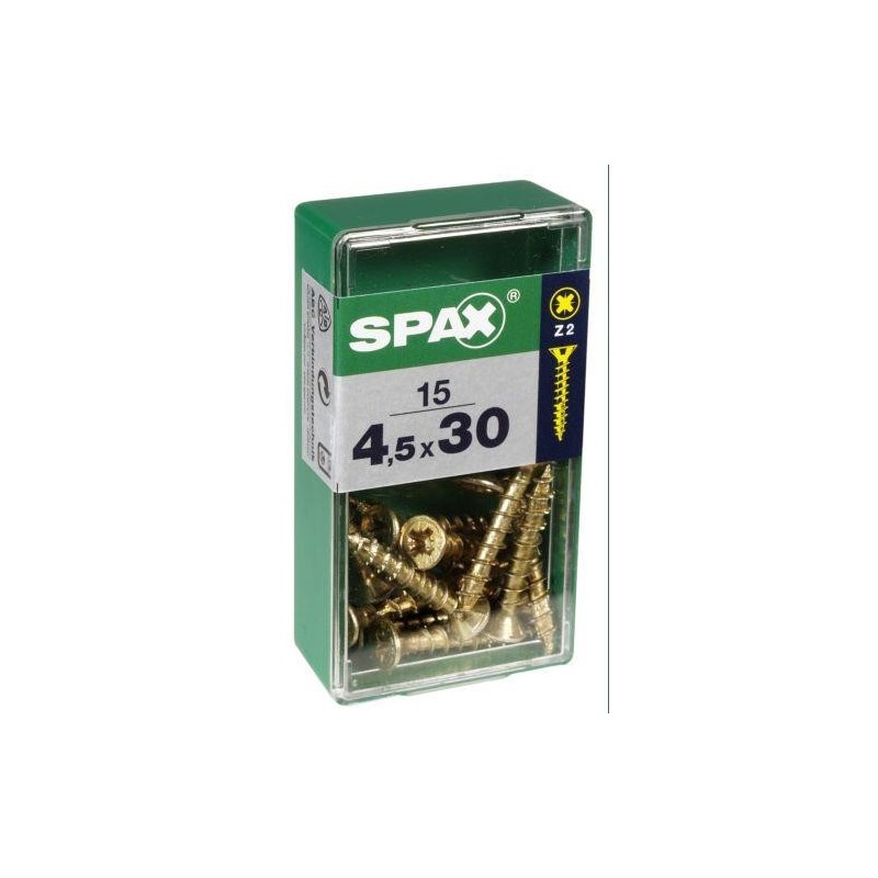 TORNILLO SPAX C/PL POZI BRICO. 4.5X30 C/15 UDS