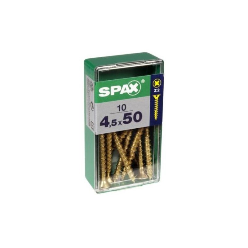 TORNILLO SPAX C/PL POZI BRICO. 4.5X50 C/10 UDS