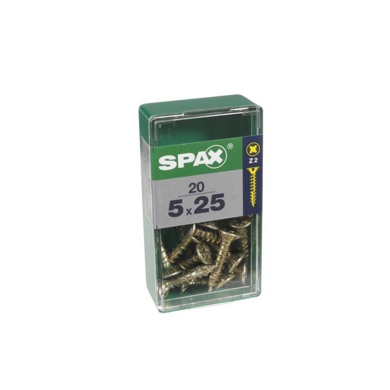 TORNILLO SPAX C/PL POZI BRICO. 5.0X25 C/20 UDS