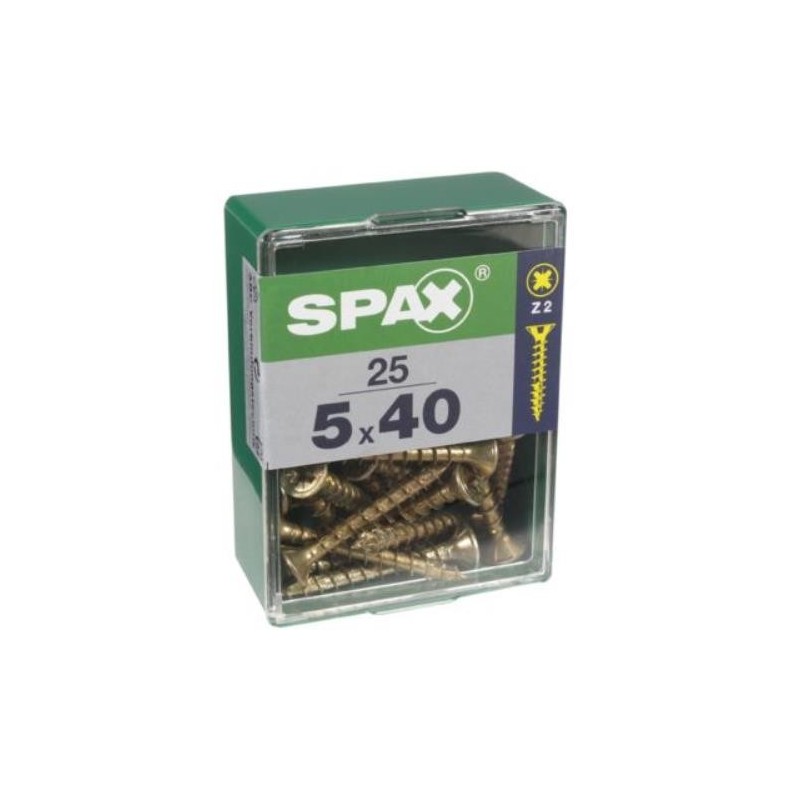 TORNILLO SPAX C/PL POZI BRICO. 5.0X40 C/25 UDS