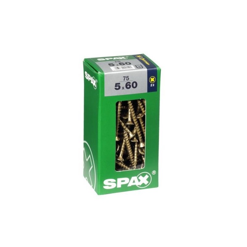 TORNILLO SPAX C/PL POZI BRICO. 5.0X60 C/75 UDS