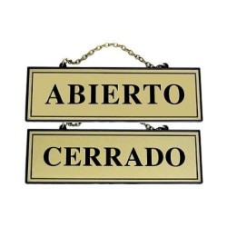 PLACA ABIERTO-CERRADO...