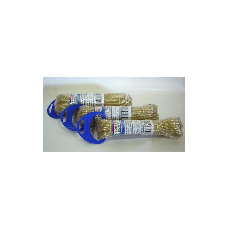 CABLE ACERO PLASTIFICADO ORO 10 M.