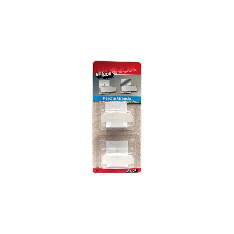 PERCHA GRANDE ADHESIVA BLANCA (DISPLAY-2) 7044