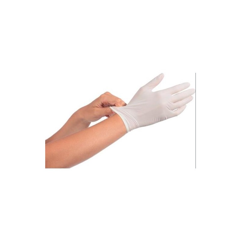 GUANTE DESECHABLE LATEX C/POLVO (CAJA 100) T-G