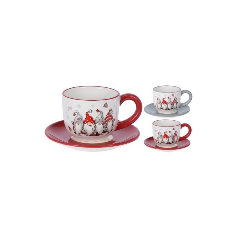 TAZA CON PLATO IMAGEN GNOMO 250ML AZD101720