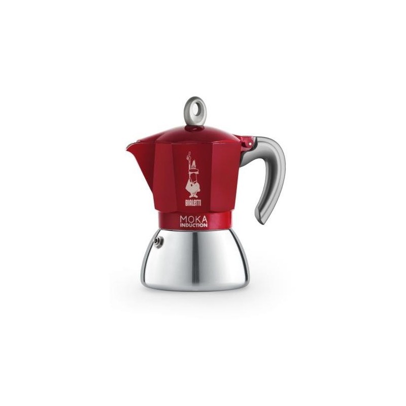 CAFETERA NEW MOKA INDUCTION ROJA 6 TAZAS 6946