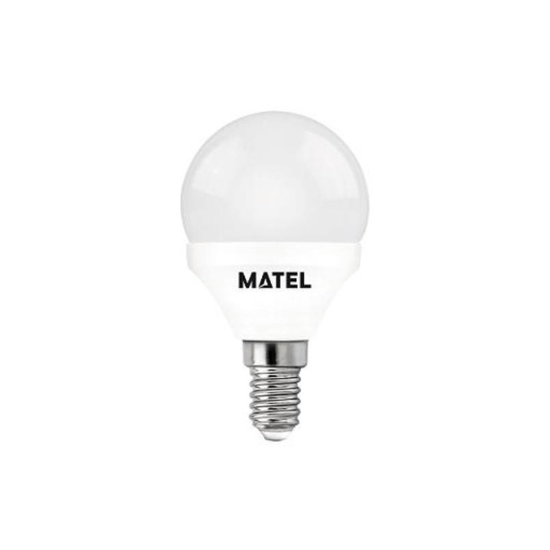 BOMBILLA LED 5 W. ESFERICA E14 LUZ CALIDA 21798