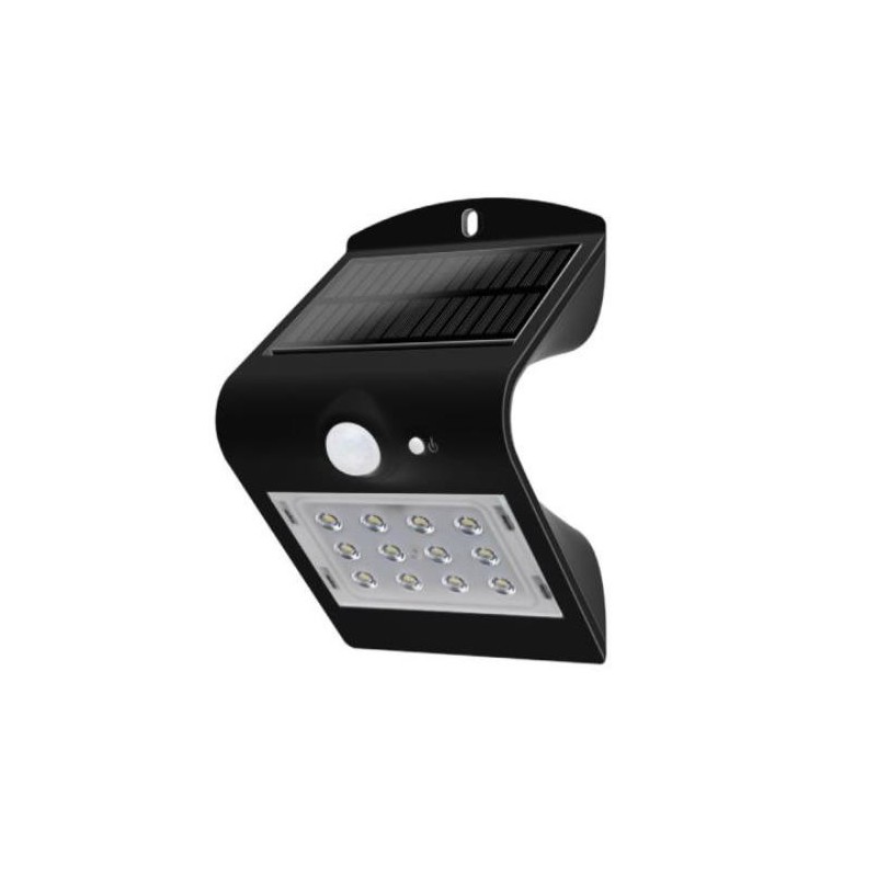 APLIQUE PARED SOLAR GUARDIAN IP65 1.5W 220LM.NEGRO