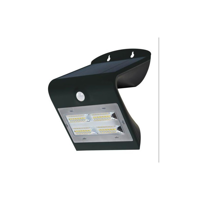 APLIQUE PARED SOLAR GUARDIAN IP44 3.2W.400LM.NEGRO