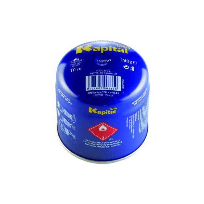 CARTUCHO GAS BUTANO 190 GR. KBUT200