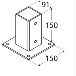 ANCLAJE PLANO PARA POSTES...