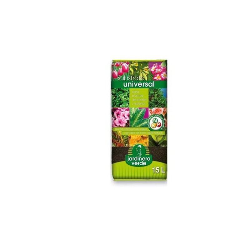 SUBSTRATO UNIVERSAL JARDINERO VERDE 15L.