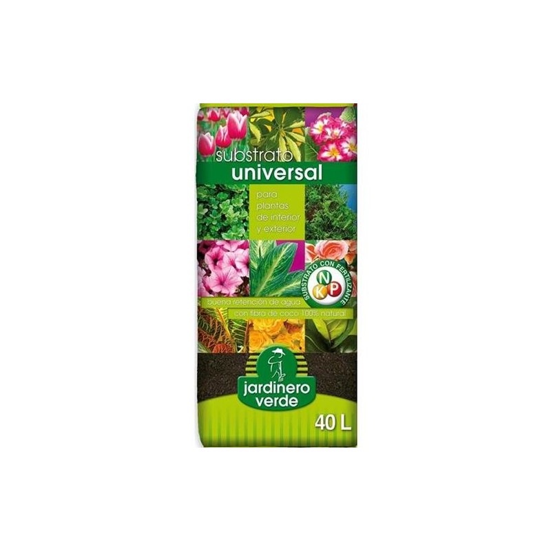 SUBSTRATO UNIVERSAL JARDINERO VERDE 40L.