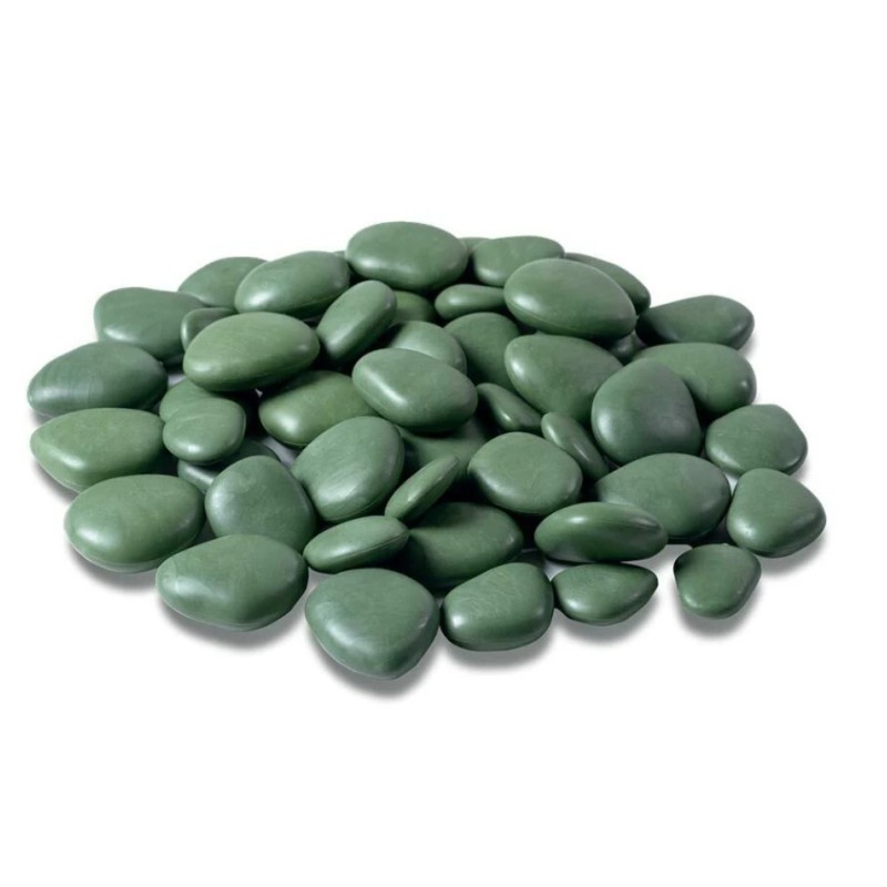 PIEDRAS DECORARIVAS PLASTICO (24UDS)  VERDES