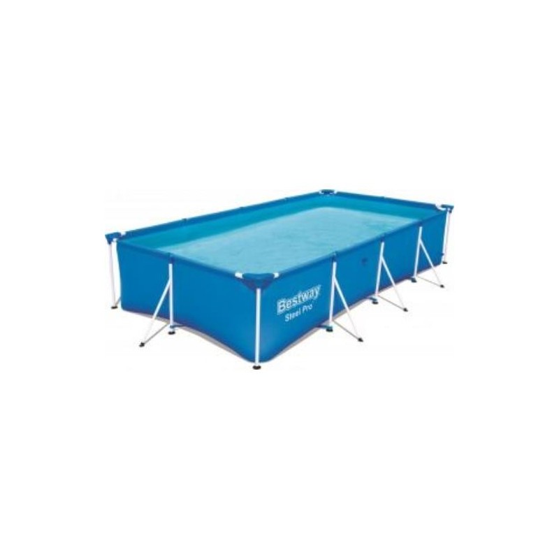 PISCINA DESMONTABLE RECTANGULAR AZUL STEEL PRO