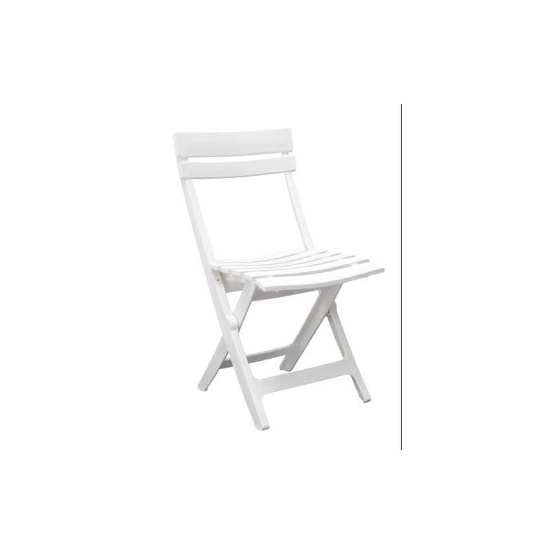 SILLA MIAMI PLEGABLE BLANCO 80X42X50CM. 49036096