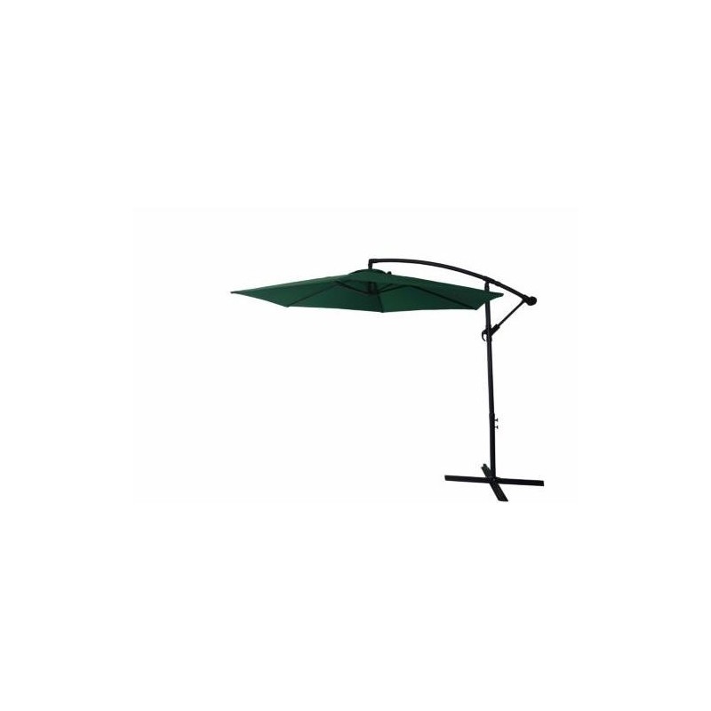 PARASOL LATERAL 3 M. VERDE POSTE ACERO TS50304A