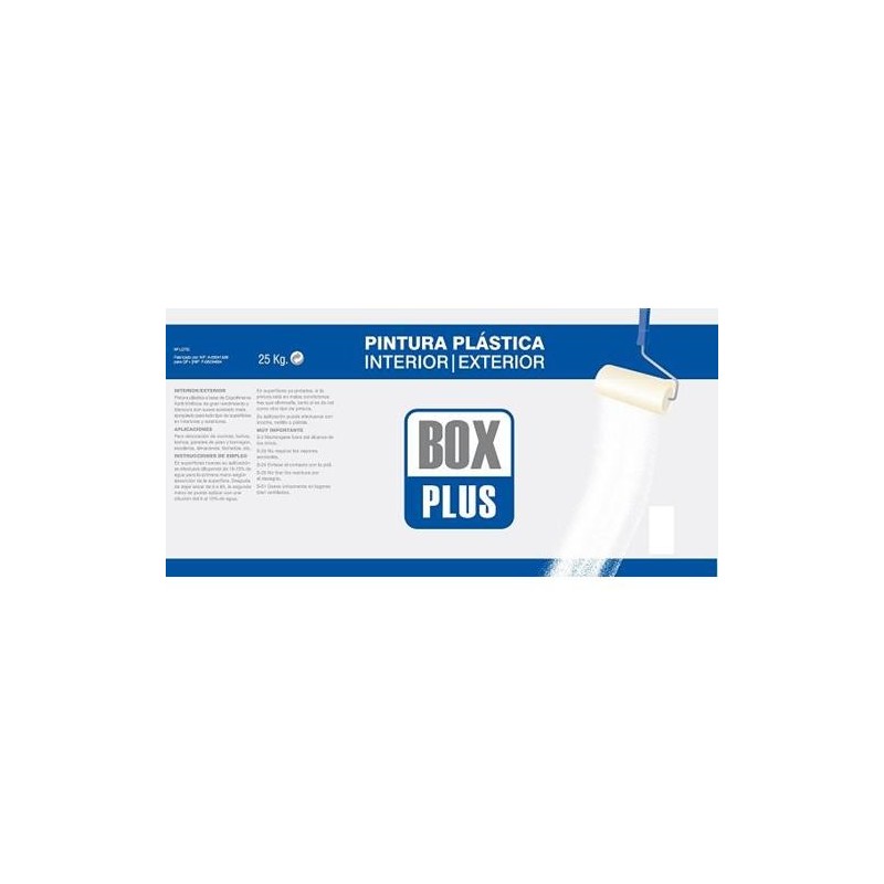 PINTURA PLASTICA INT/EXT.BOX PLUS BLANCO MATE 25KG