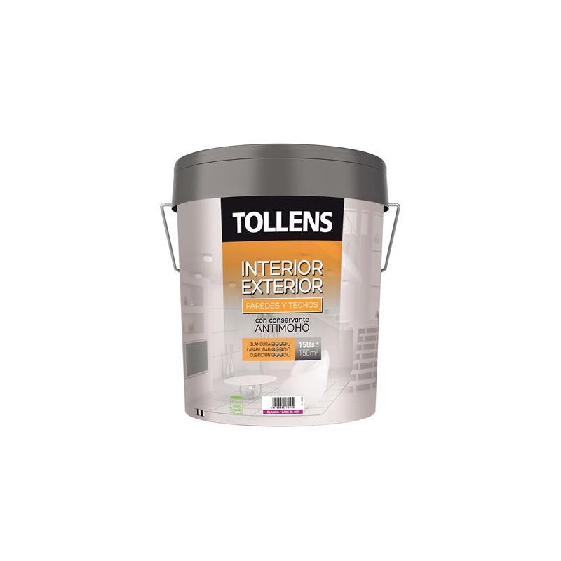 PINTURA PLASTICA INTERIOR EXTERIOR BLANCO 15L