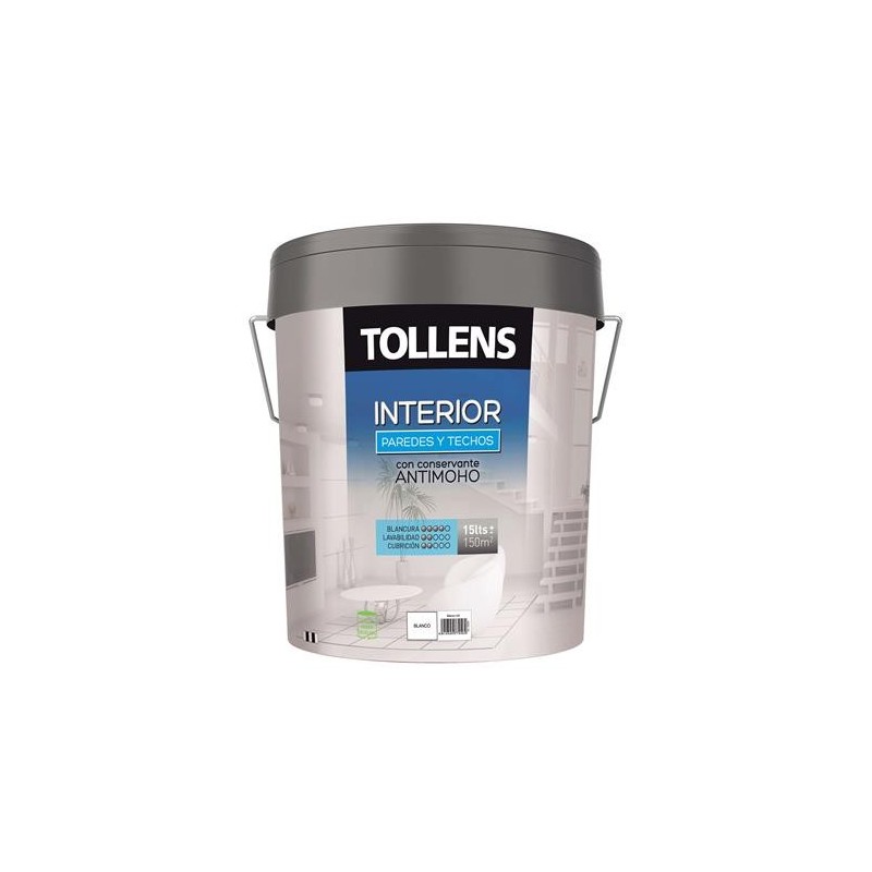 PINTURA PLASTICA INTERIOR MATE COLOR BLANCO 4L