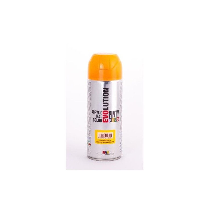 PINTURA SPRAY PINTY PLUS NARANJA FLUOR. F143 520ML