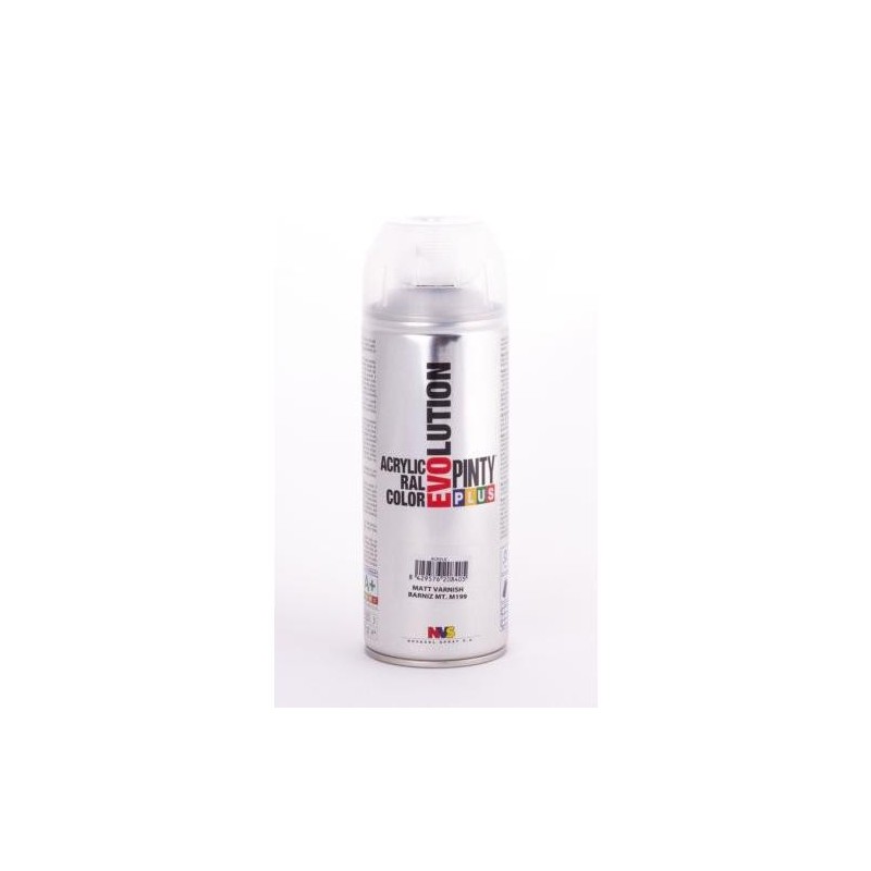 PINTURA SPRAY PINTY PLUS BARNIZ MATE 520ML.