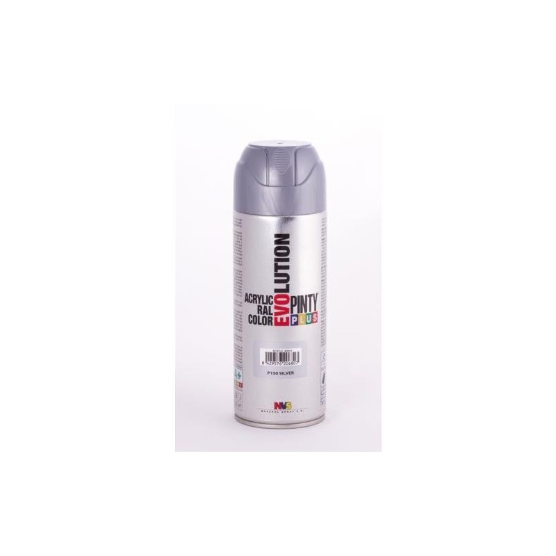 PINTURA SPRAY PINTY PLUS PLATA BRILL. EV150 520ML.