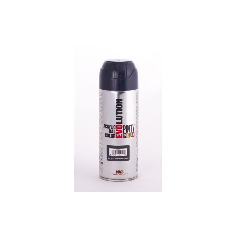 PINTURA SPRAY PINTY PLUS GRIS RAL 7016 520ML.