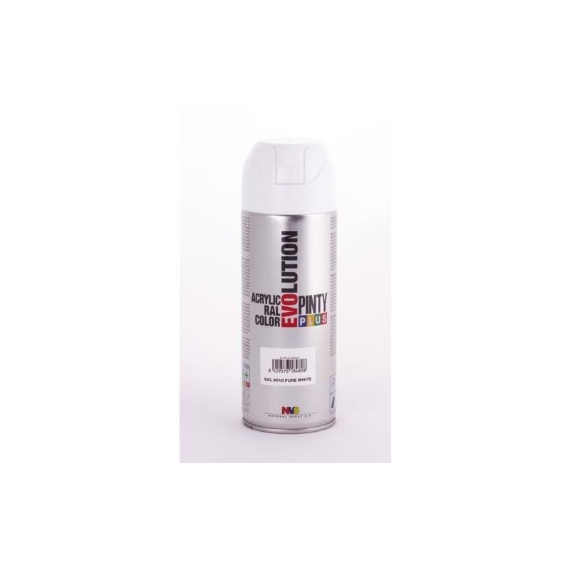 PINTURA SPRAY PINTY PLUS BCO. BRILL.RAL 9010 520ML