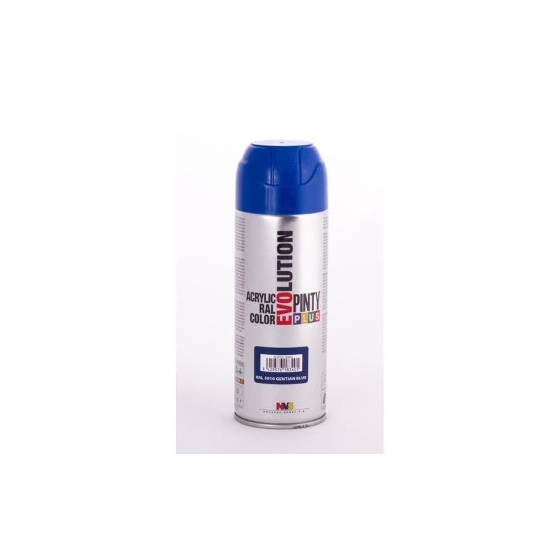 PINTURA SPRAY PINTY PLUS AZUL BRILL.RAL 5010 520ML