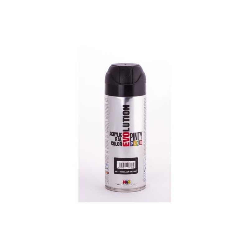 PINTURA SPRAY PINTY PLUS NEGRO MATE RAL 9005 520ML