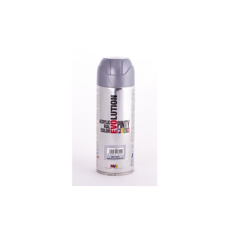 PINTURA SPRAY PINTY PLUS PLATA BRILL.RAL9006 520ML