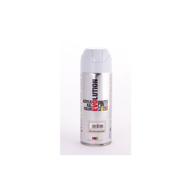 PINTURA SPRAY PINTY PLUS GRIS RAL 7035 520ML.