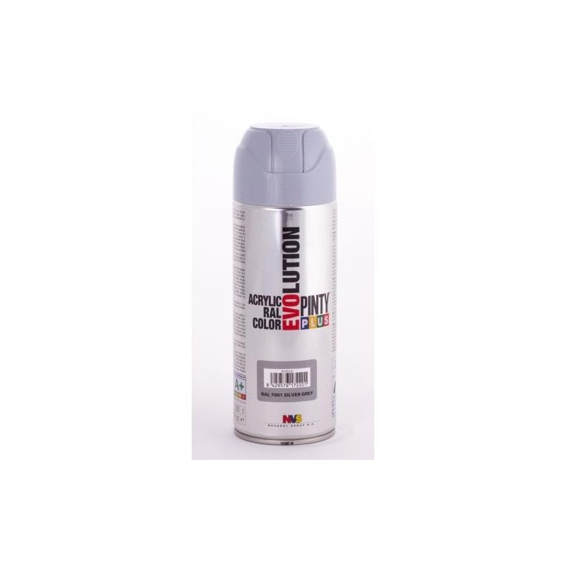 PINTURA SPRAY PINTY PLUS GRIS BRILL. RAL7001 520ML