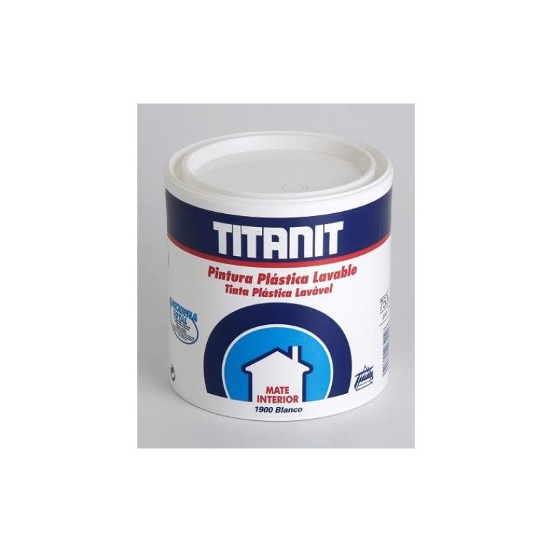 PINTURA PLASTICA INT. MATE BCO.TITANIT 750 ML.