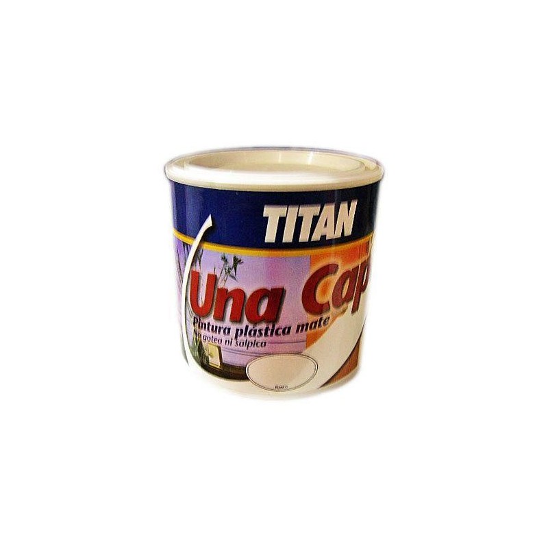 PINTURA PLASTICA INTERIOR 1 CAPA BLANCO TITAN 750