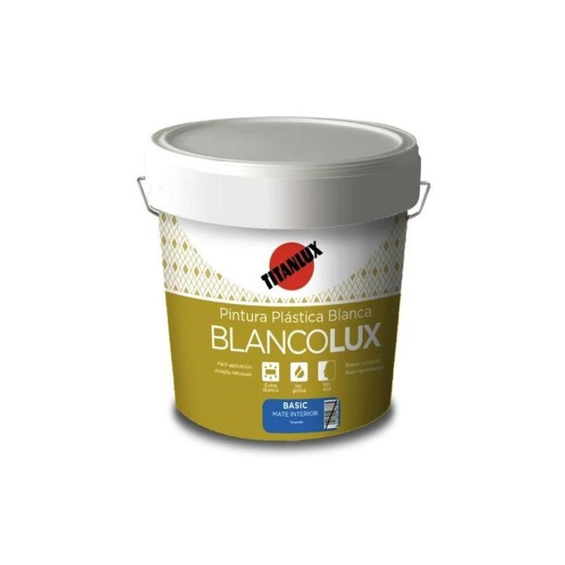 PINTURA PLASTICA BLANCOLUX INTERIOR MATE 5KG.