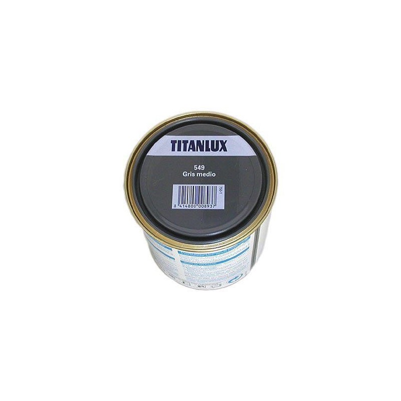 ESMALTE TITANLUX 750 ML. 549 001 GRIS MEDIO