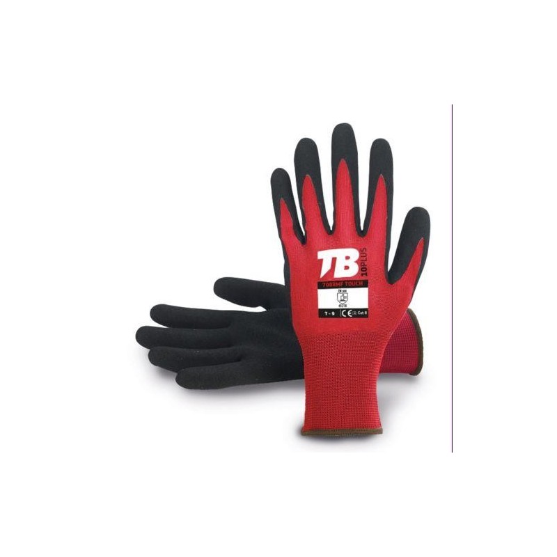 GUANTE POLIESTER S/COSTURAS ROJO 700RMF TOUCH-9