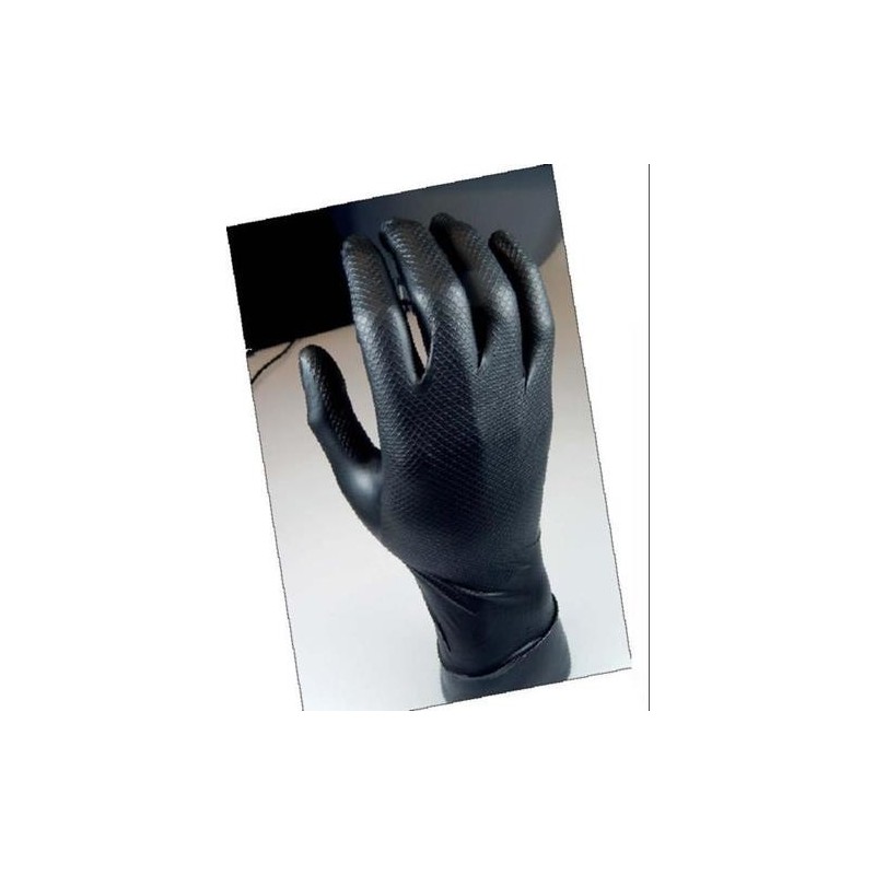 GUANTE DESECHABLE NITRILO NEGRO GRIPPAZ 580 NR XXL