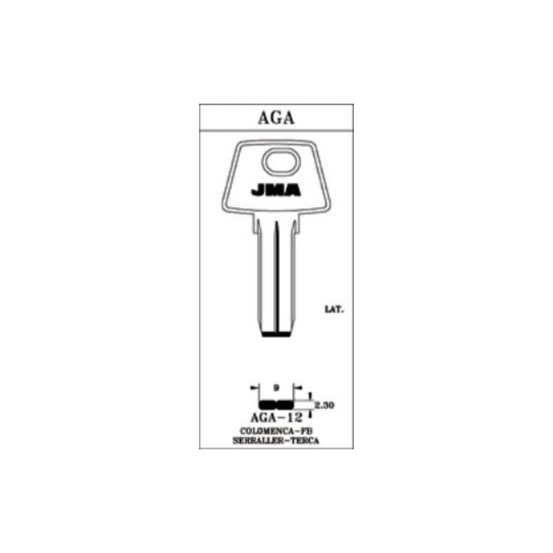 LLAVIN LATON SEGURIDAD AGA-12