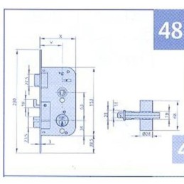 CERRADURA EMBUTIR 48-80 BC